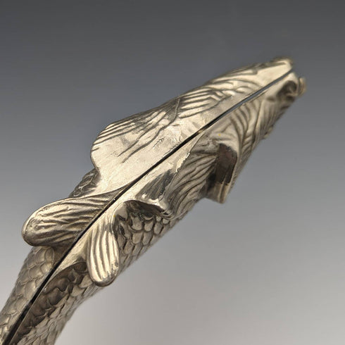 British vintage pewter fish figurine pair